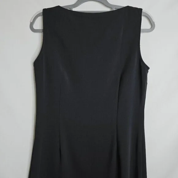COLDWATER CREEK Y2K Dress BLACK size S Chic Elegant Minimalist Party Sleeveless - Picture 7 of 7